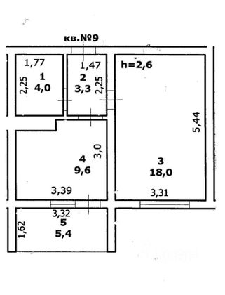 Продажа 1-комнатной квартиры 34,9 м², 2/3 этаж