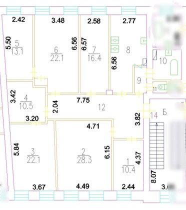 Продажа многокомнатной квартиры 167,5 м², 3/4 этаж