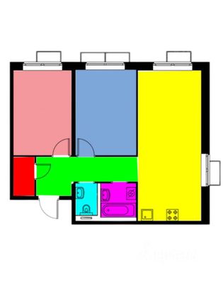 Продажа 2-комнатной квартиры 58,5 м², 3/25 этаж