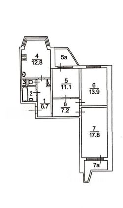 Продажа 3-комнатной квартиры 77 м², 5/17 этаж