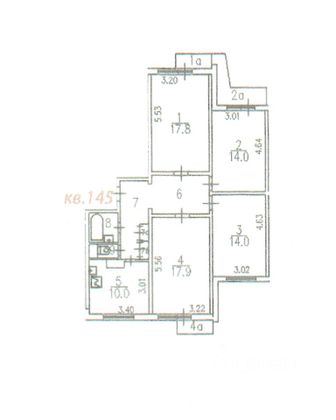Продажа 4-комнатной квартиры 94,9 м², 3/17 этаж