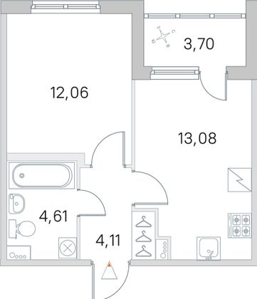 Продажа 1-комнатной квартиры 35,7 м², 2/5 этаж