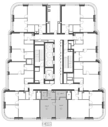 Продажа 1-комнатной квартиры 43,9 м², 36/53 этаж