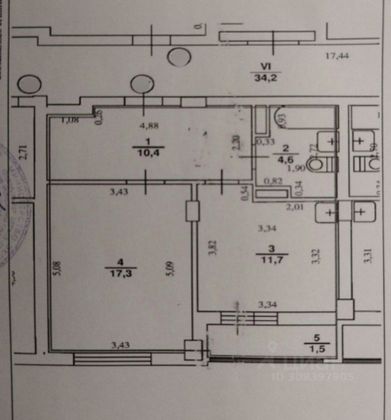 Продажа 1-комнатной квартиры 44 м², 12/23 этаж