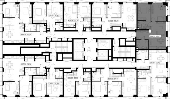 Продажа 2-комнатной квартиры 66,1 м², 36/48 этаж