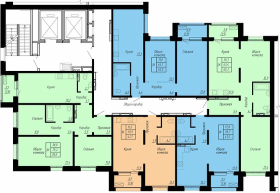 Продажа 2-комнатной квартиры 65 м², 2/17 этаж