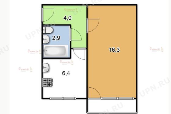 Продажа 1-комнатной квартиры 25 м², 3/5 этаж