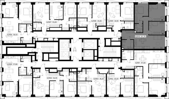 Продажа 3-комнатной квартиры 81,7 м², 29/48 этаж