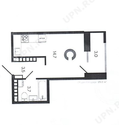 Продажа 1-комнатной квартиры 22 м², 7/7 этаж