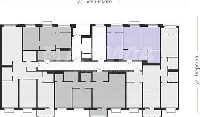 Продажа 2-комнатной квартиры 57,4 м², 5/13 этаж