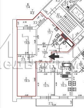 Продажа 2-комнатной квартиры 65,7 м², 13/25 этаж