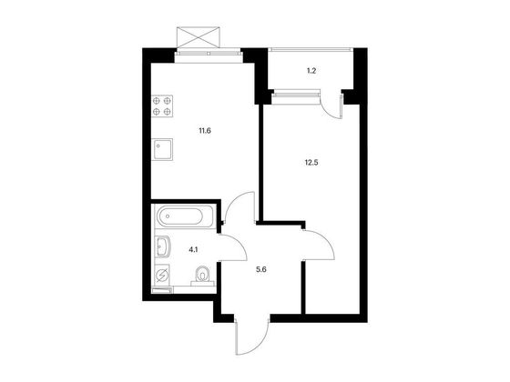 Продажа 1-комнатной квартиры 35 м², 20/24 этаж