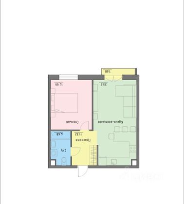 Продажа 2-комнатной квартиры 54,2 м², 10/30 этаж