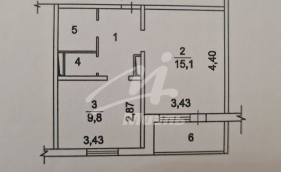 Продажа 1-комнатной квартиры 33,5 м², 11/17 этаж