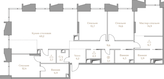 156,2 м², 4-комн. квартира, 13/18 этаж