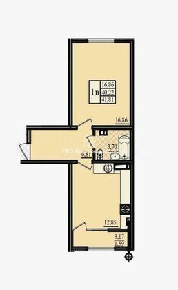 Продажа 1-комнатной квартиры 43 м², 6/8 этаж