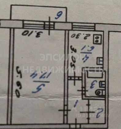 Продажа 1-комнатной квартиры 30 м², 3/5 этаж