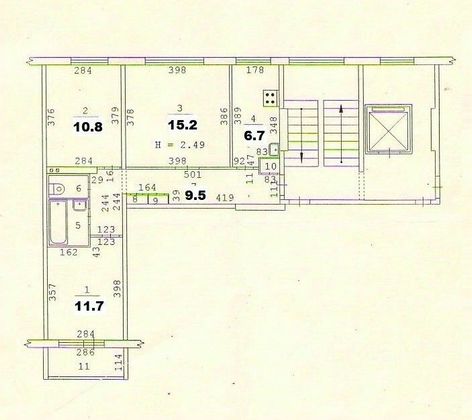 Продажа 3-комнатной квартиры 58,3 м², 4/9 этаж