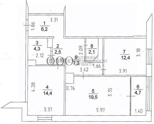 Продажа 3-комнатной квартиры 71 м², 1/10 этаж