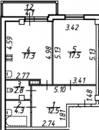 Продажа 1-комнатной квартиры 55,6 м², 7/10 этаж