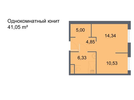 Продажа 1-комнатной квартиры 41 м², 12/24 этаж