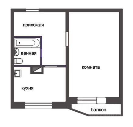 Продажа 1-комнатной квартиры 38,9 м², 3/14 этаж