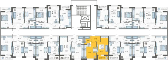 Продажа 1-комнатной квартиры 37,7 м², 1/19 этаж