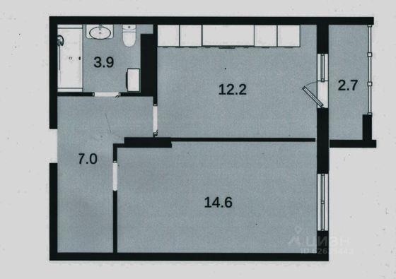 Продажа 1-комнатной квартиры 38,5 м², 5/24 этаж