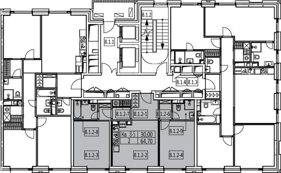 Продажа 2-комнатной квартиры 64,7 м², 3/20 этаж