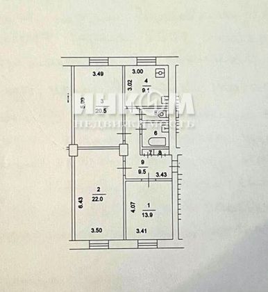 Продажа 1 комнаты, 20,5 м², 3/5 этаж