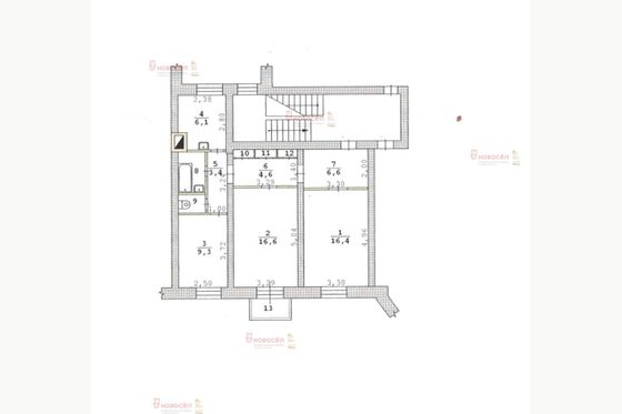 Продажа 3-комнатной квартиры 69 м², 2/2 этаж