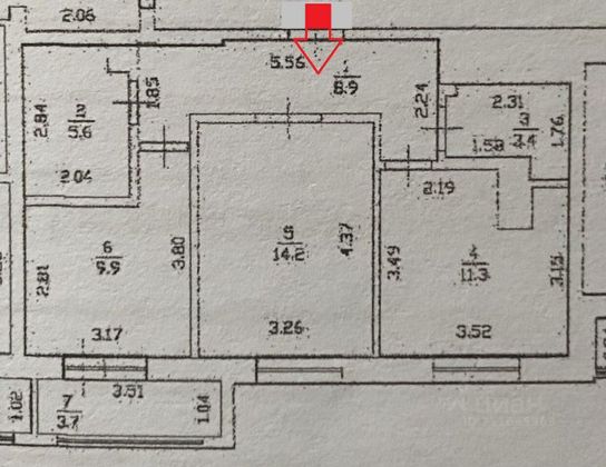 Продажа 2-комнатной квартиры 57 м², 5/25 этаж