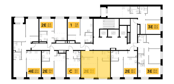 Продажа 2-комнатной квартиры 43,2 м², 21/23 этаж