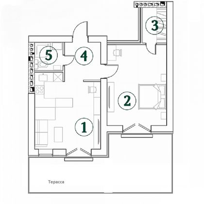 Продажа 2-комнатной квартиры 53,2 м², 1/3 этаж