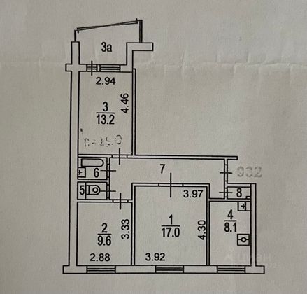 Продажа 3-комнатной квартиры 63,9 м², 7/9 этаж