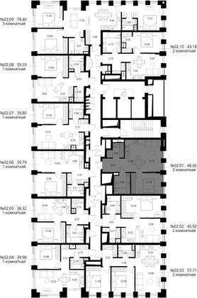 Продажа 2-комнатной квартиры 48,7 м², 2/26 этаж