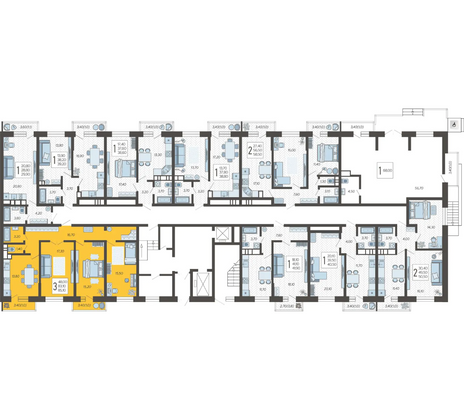 Продажа 3-комнатной квартиры 85,1 м², 1/12 этаж