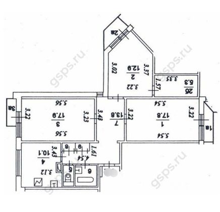 Продажа 3-комнатной квартиры 83,6 м², 10/10 этаж