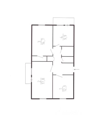 Продажа 3-комнатной квартиры 69,9 м², 1/5 этаж