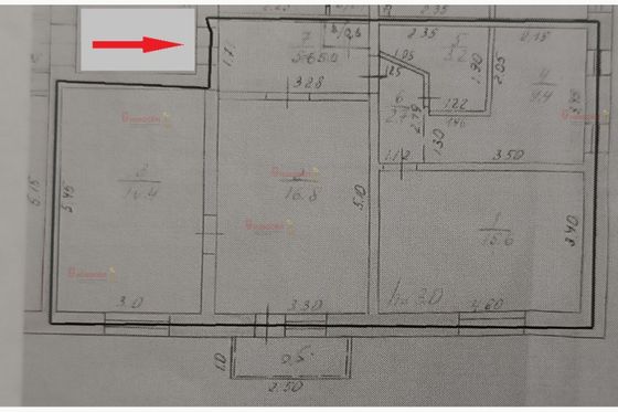 Продажа 3-комнатной квартиры 69,7 м², 2/2 этаж