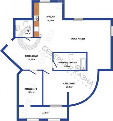 Продажа 3-комнатной квартиры 134 м², 10/17 этаж