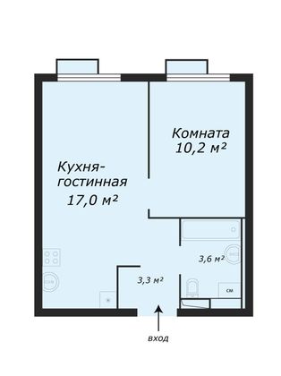 Продажа 1-комнатной квартиры 34,1 м², 4/33 этаж