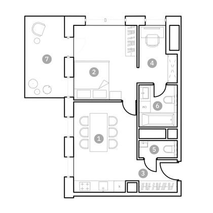 Продажа 2-комнатной квартиры 50,9 м², 9/20 этаж