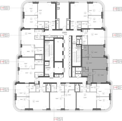 Продажа 2-комнатной квартиры 59,1 м², 39/53 этаж