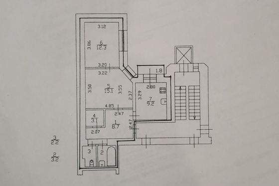 Продажа 2-комнатной квартиры 54 м², 4/5 этаж