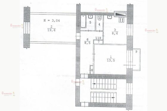 Продажа 2-комнатной квартиры 55 м², 3/5 этаж