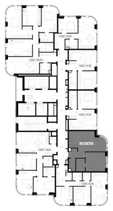 Продажа 1-комнатной квартиры 49,2 м², 25/30 этаж