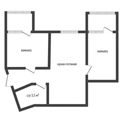 Продажа 2-комнатной квартиры 47,9 м², 2/4 этаж