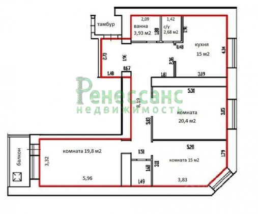 Продажа 3-комнатной квартиры 102 м², 14/14 этаж