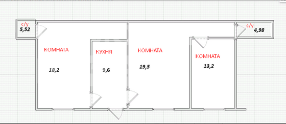 Продажа квартиры со свободной планировкой 71 м², 1/5 этаж